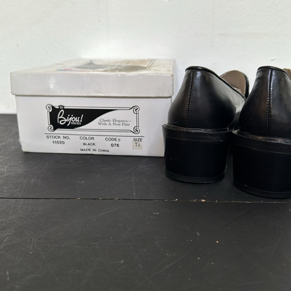 Bijou Black Loafers w/Silver Tone Hardware - Picture 4 of 10